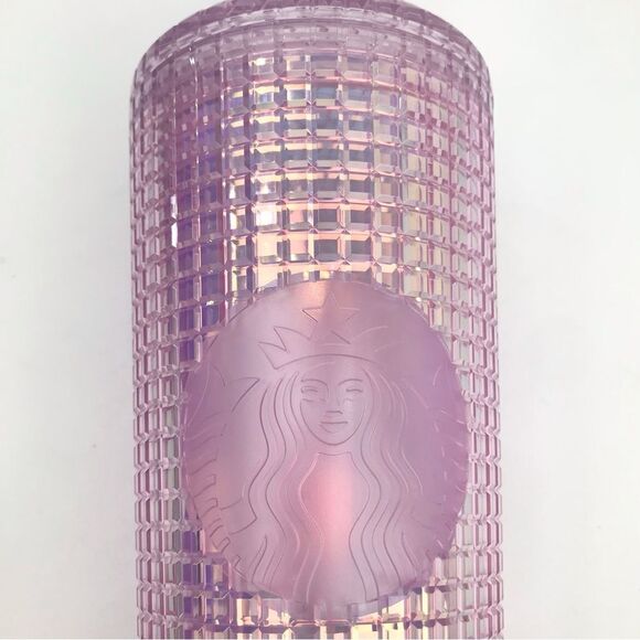 Starbucks Holiday 2020 Pink Grid Disco 24 0z. Venti Cold Cup Tumbler - Picture 3 of 11